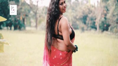 Bengal Beauty Barsha in Light Orange Saree Fashion Video
